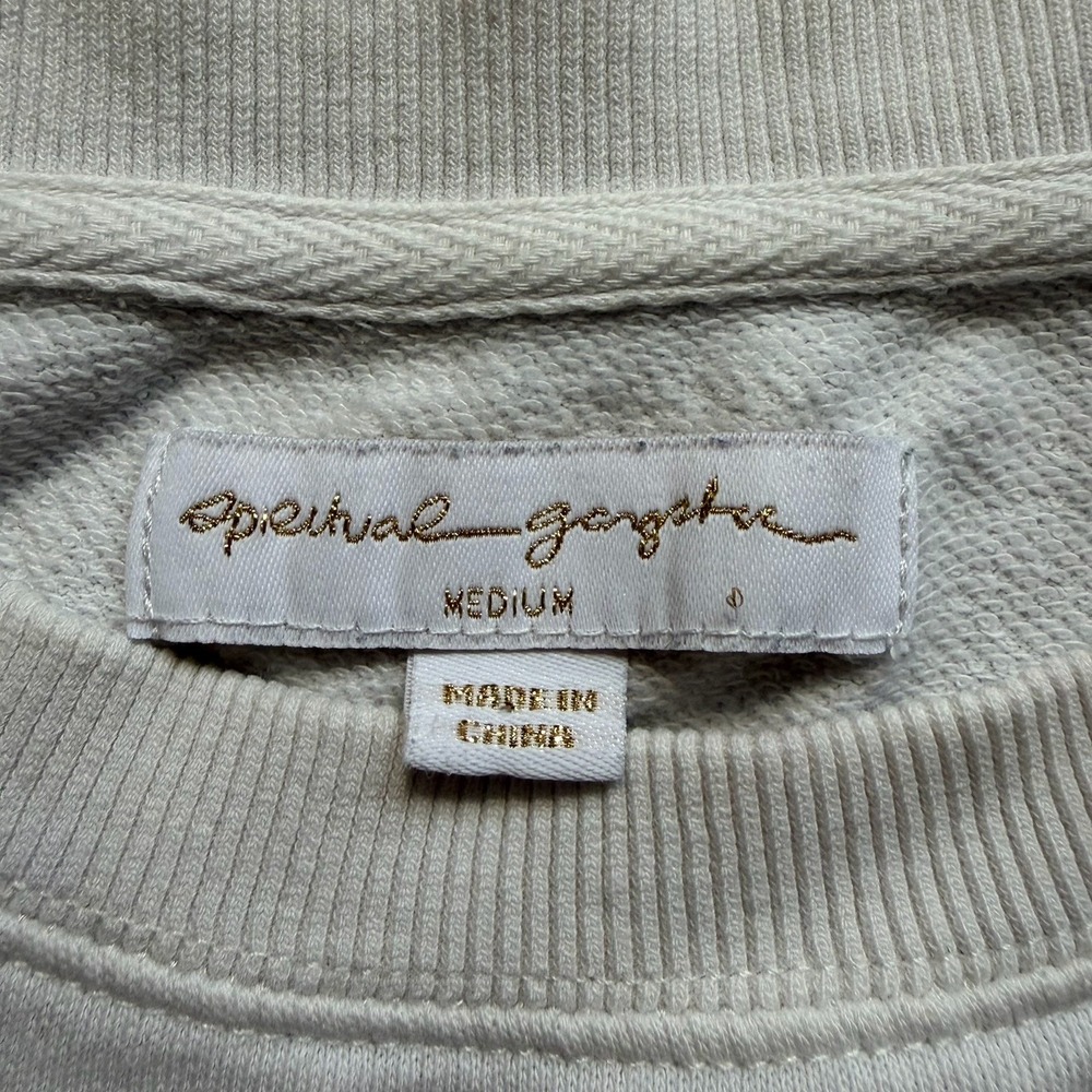 Spiritual Gangster Cropped Crewneck Sweatshirt Women's Medium White - Picture 3 of 9